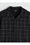 Black Standard Fit Plaid Men's Pajama Set - 7