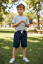 Boys' Elastic-Waist 100% Cotton Bermuda Capri Shorts Ages 3-14 - 2