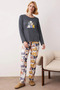 Women's Crew Neck Standard Sleeve Regular Fit Pajama Set Quality - 3