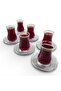 Hand-Cut Engraved Glass Tea Cup Set – Real Gold Gilded, 6-Piece Special Series - 4