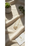 Zircon Stone Women's Necklace with Heart Tulip Detail - 3