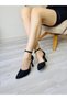 Evening Dress Shoes with Pearl and Stone Details, Closed Toe, 8 cm Heel Height. - 4