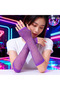 80s 90s retro purple fishnet fingerless gloves 26 cm - 3