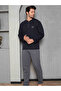 Men's Anti-Pilling Winter Pajama Set Long Sleeve Bottom Top Set - 5