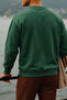 Men's Casual Trend Printed Green Sweatshirt - 5