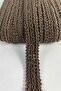 Dark Brown Stitched Ram Horn Ribbon – Decorative Edge Trim and Handcrafted Accessory (3 Meters)