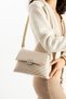 Women's Stylish Designed Medium Size Crossbody Bag, Chain Strap, Embroidery and Flap Detail Shoulder Bag 734