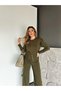 Women's Waist Detailed Snap Fastener Knitwear Set - 3