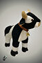 Cute Black and White Bell Plush Cow Toy – Soft Textured, with Bell - 4