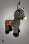 Cute Gray Plush Donkey Toy – Soft Textured, with Detailed Semer (Donkey) Features - 3