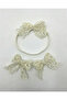 Handmade Lace Bow Buckle and Bandana Set of 3 - 4