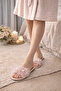 Women's Powder Buckle Furry Soft Sole House Slippers & Gift & Dowry