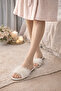Women's Pearl Feather Soft Sole House Slippers & Gift & Dowry - 2