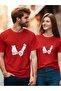 Double Matching Set 1 Men's Model Valentine's Day Printed Relaxed Fit T-shirt
