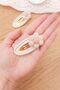 Amigurumi Knitting Thread Handmade 2-Piece Pink Poppy Daisy Snap Buckle Set - 3