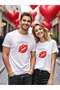 Double Matching Set 1 Men's Model Valentine's Day Printed Relaxed Fit T-shirt