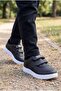 New Style Unisex Velcro Casual Sneaker Shoes Black White