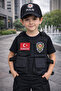 Children's Black Tim and Special Operations Police Hat Assault Vest with Adjustable Belt in Special Box - 7