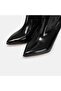 Large size women's boots 41-42-43-44-black shiny - 4