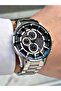 Functional Silver-Navy Color Steel Band Steel Case Men's Wristwatch 1336.03Mr - 2