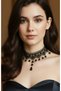 Zet Style Nocturne Collection “Nocturne Velaria – the Veil of Night” Lace Choker Gothic Necklace - 2