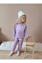 Girl's Striped Sweatshirt and Sweatpants Winter Set - 2