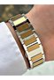 Men's Wristwatch with Calendar Gold-Green Color Sapphire Glass Steel Band Steel Case 1212Mr - 5