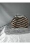 Women's Secret Scholarship Glitter Macrame Brown Beige Glitter Handbag Width 21 cm Length 18 cm Depth 8 cm - 3