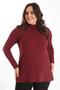 Half Fisherman Burgundy Knitwear Blouse