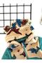 Baby Boy Dinosaur Printed in Fleece-Lined Hooded Zippered Teddy Welsoft Coat - 3