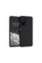Oppo A55 Compatible Black Velvet Phone Case with Inside Velvet
