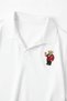 Men's Comfortable Fit Half Placket Polo Collar Gentleman Teddy Bear Embroidered Short Sleeve T-Shirt - 2