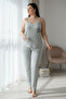 Women's Mint Plus Size 100% Cotton Thin Summer Nightgown Pajamas Set - 3