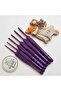 Shuma Silicone Handle Purple Crochet Hook 1 Piece, Soft Handle Purple Crochet Hook 5mm 1 Piece - 2