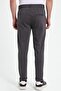 Men's Slim Fit Cotton Tie Waist Side Pockets Folded Leg Jogger Gray Trousers - 6