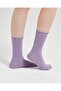 Women's roll top elastic-free bamboo socks - lilac - 2