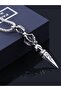 Silver 1pc Men Rock Punk Tibetan Buddhist Protection Necklaces Vajra Dagger Amulet Pendant - 7