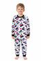 Boys' 100% Natural Cotton High-Quality Long-Sleeved Cuffed Pajama Set with Car - 7