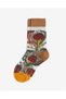Women's Japanese Korean Style Transparent Socks Mosaic Flower - 3