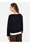 Gold Button Detailed Knitwear Cardigan - Navy Blue - - 5
