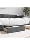 Bed Drawers 2 pcs Dark Grey Engineered Wood and Fabric