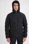 Men's Slim Fit Hooded Goose down Black Inflatable Coat with Side Pockets Mt 177 - 6