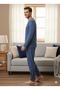 Men's Long Sleeve Comfortable Pajama Set - 3