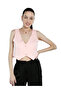 Pink Solid Button Down Vest - 2