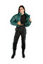 Women Green Two Way Detachable Turtleneck Puffer Jacket - 6