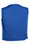 Blue Solid Button Down Vest - 6