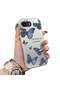 iPhone 16E Compatible Hard Acrylic Back Silicone Edge Lens Protection Butterfly Case
