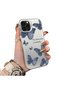 iPhone 16 Pro Compatible Hard Acrylic Back Silicone Edge Lens Protection Butterfly Case