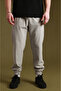 Men's Gray Parachute Fabric Sweatpants |   Sports Model with Elastic Cuffs, Zipper and Back Pocket
