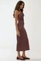 Square Neck Lace Detailed Polka Dot Maxi Dress - 2